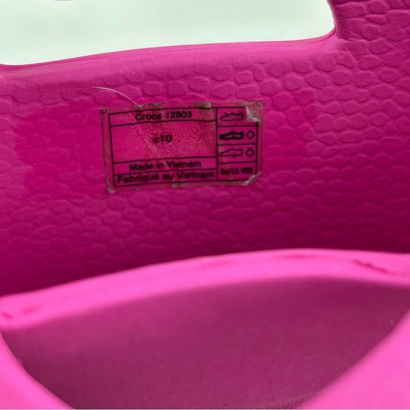 CROCS Vibrant Pink Kids Rain Boots Size C10 - Picture 9 of 9